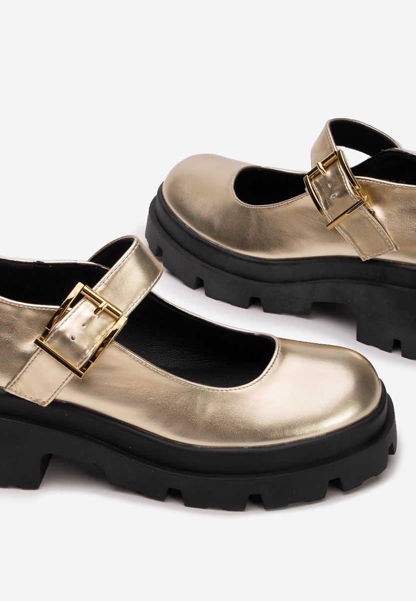 Scarpe con plateau Masovia oro