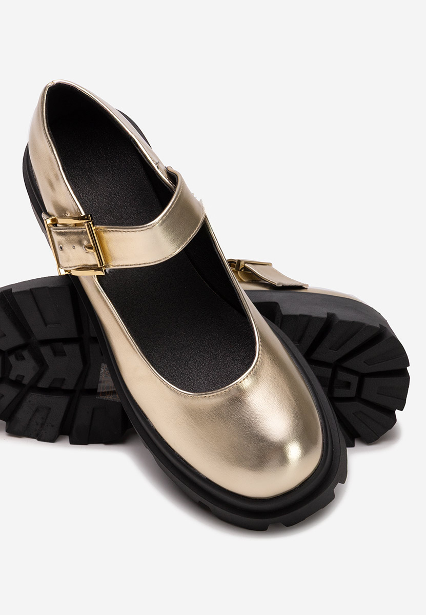 Scarpe con plateau Masovia oro