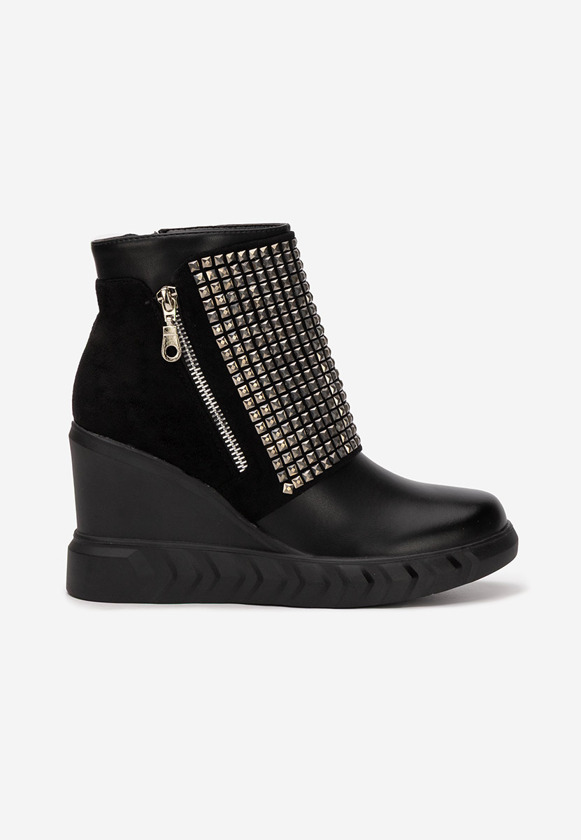 Stivaletti con zeppa Ismelora nero