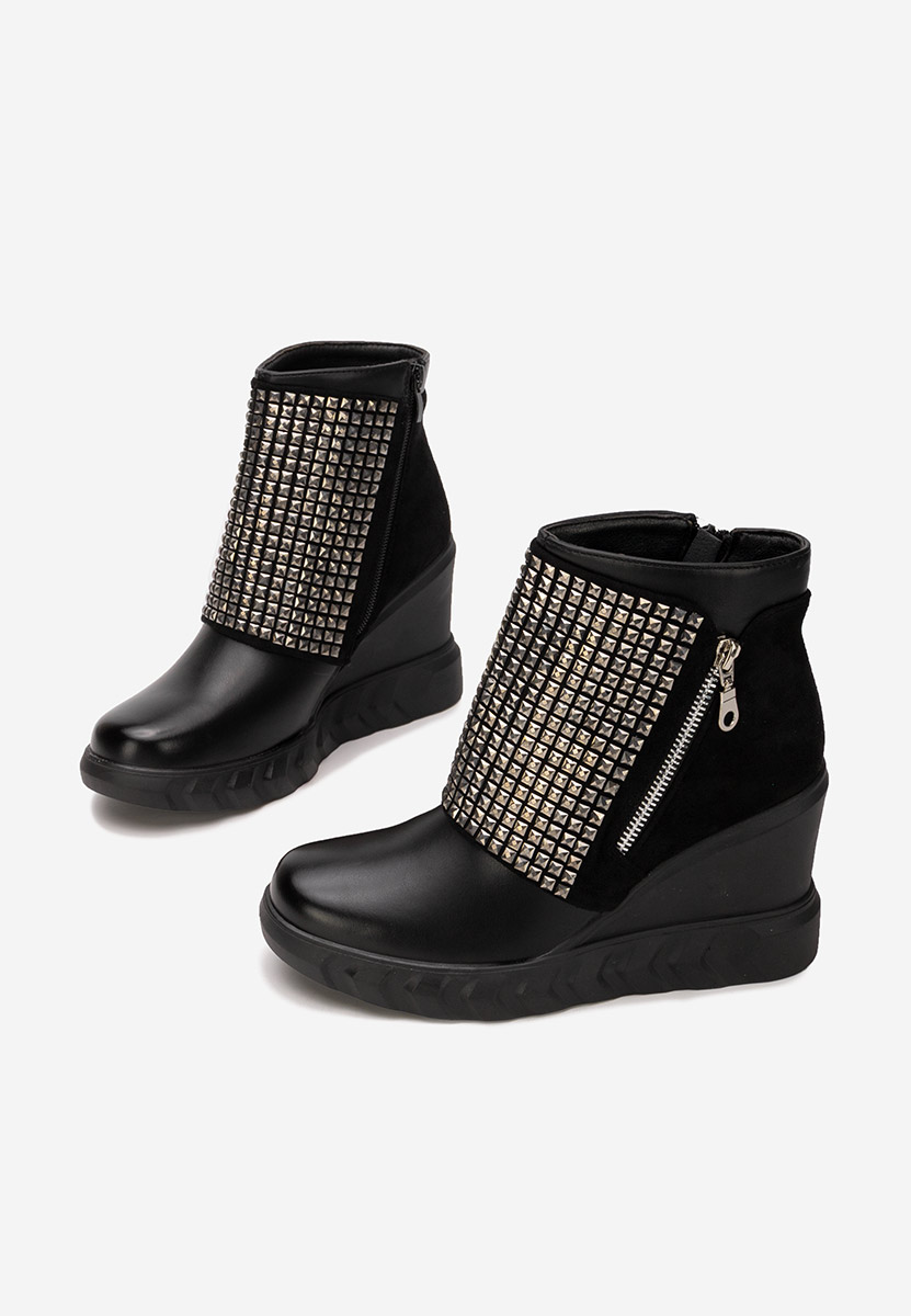 Stivaletti con zeppa Ismelora nero