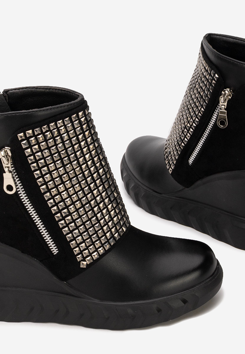 Stivaletti con zeppa Ismelora nero