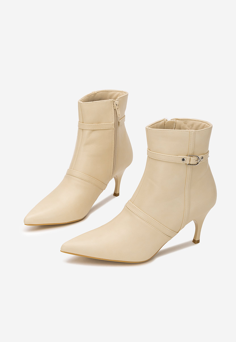 Tronchetti tacco a spillo Aninia beige