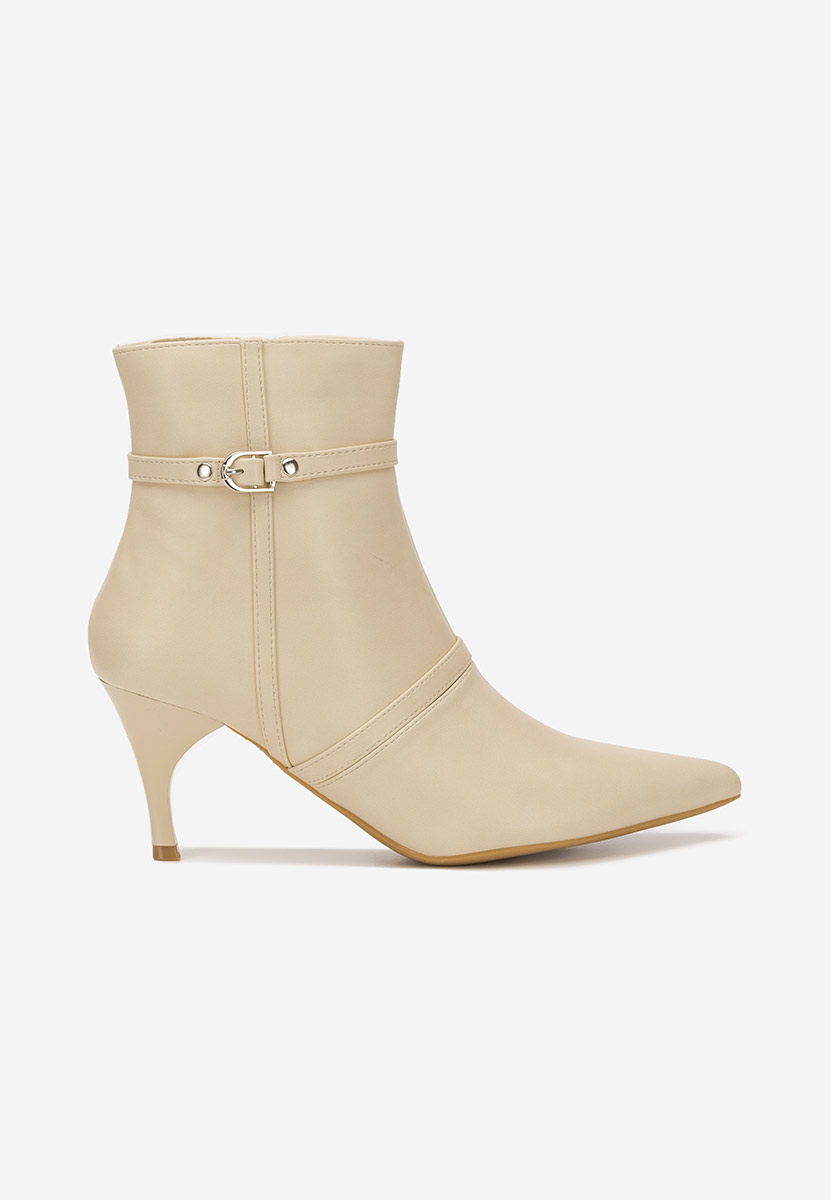 Tronchetti tacco a spillo Aninia beige