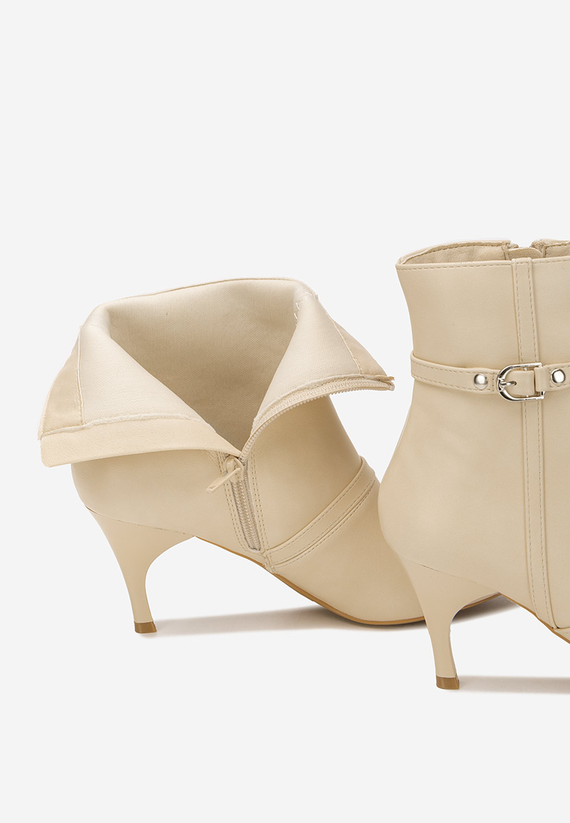Tronchetti tacco a spillo Aninia beige