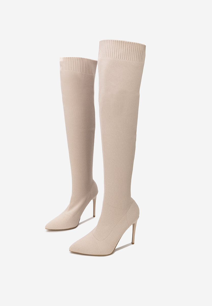 Stivali sopra il ginocchio Shanicea beige