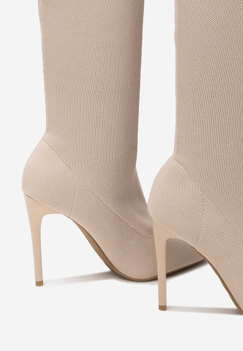 Stivali sopra il ginocchio Shanicea beige