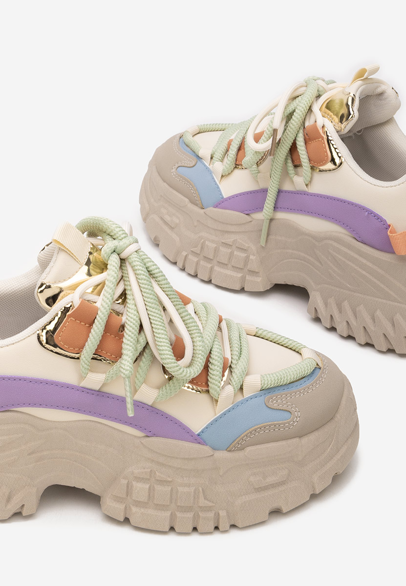 Sneakers con zeppa Elvora cachi