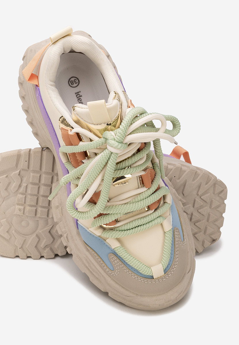 Sneakers con zeppa Elvora cachi