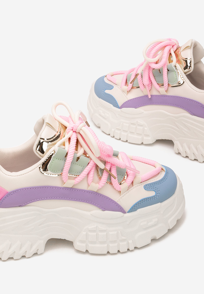 Sneakers con zeppa Elvora colorate