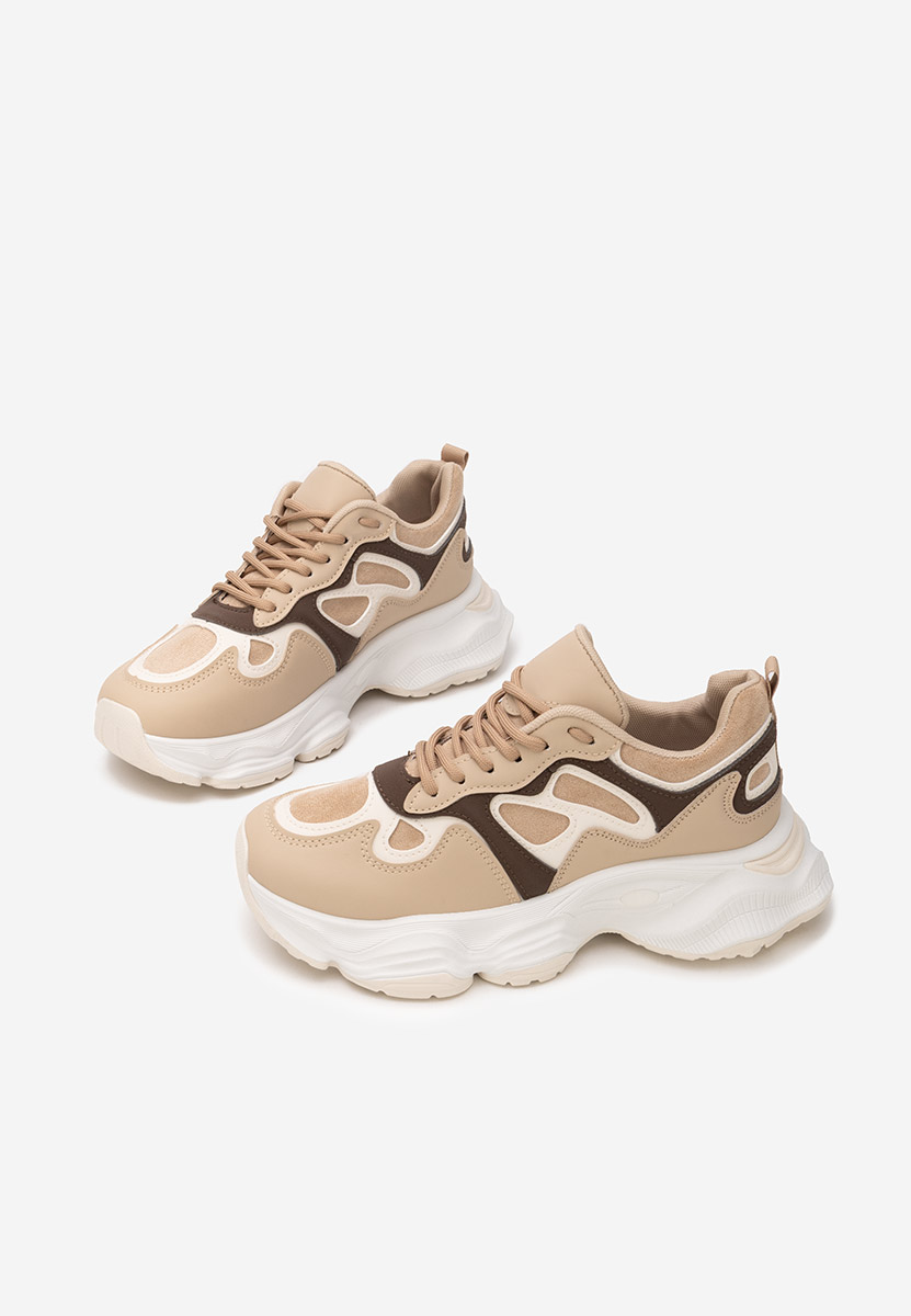 Sneakers con plateau Glavora beige
