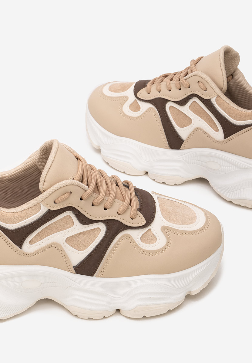 Sneakers con plateau Glavora beige