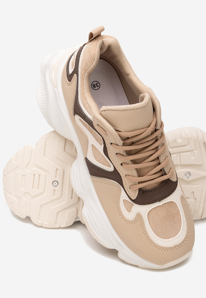 Sneakers con plateau Glavora beige
