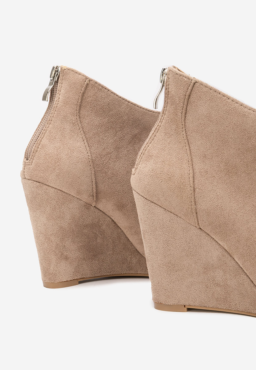 Tronchetti con zeppa Shenna V3 cachi