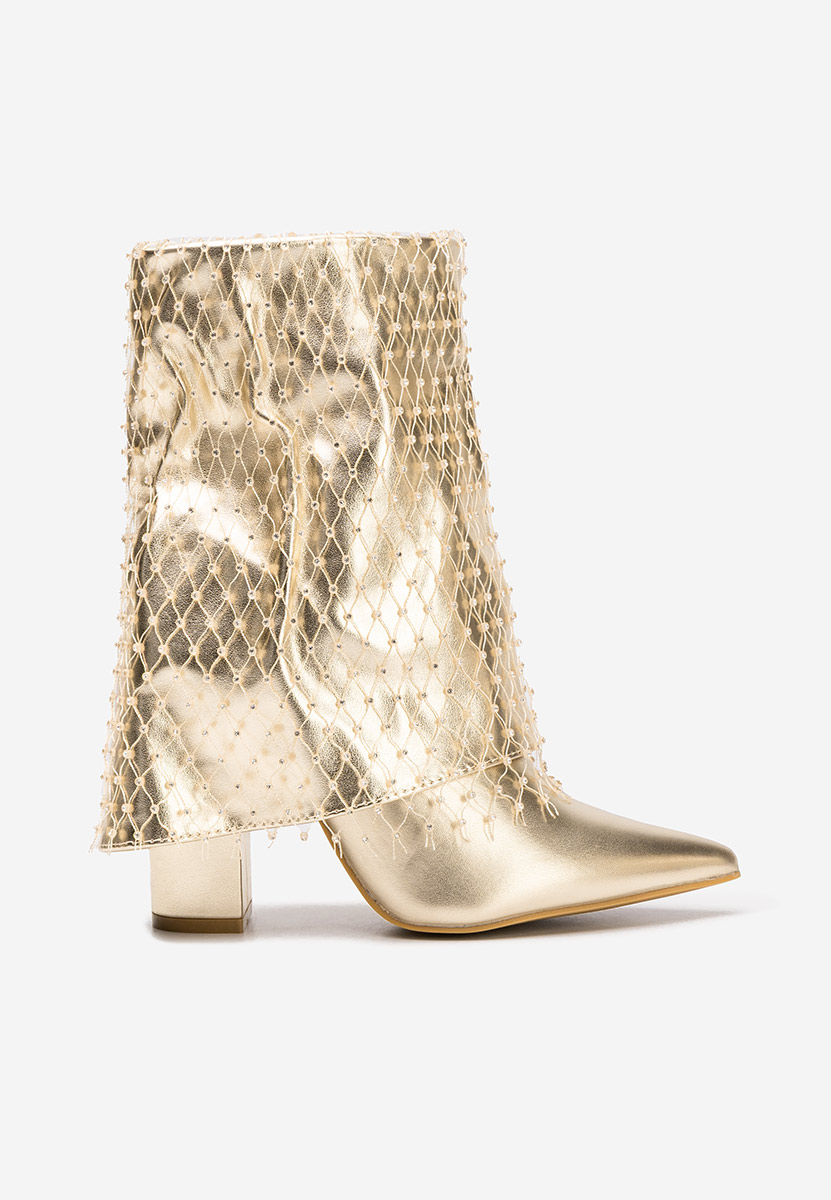 Tronchetti con tacco largo Almaria V2 oro