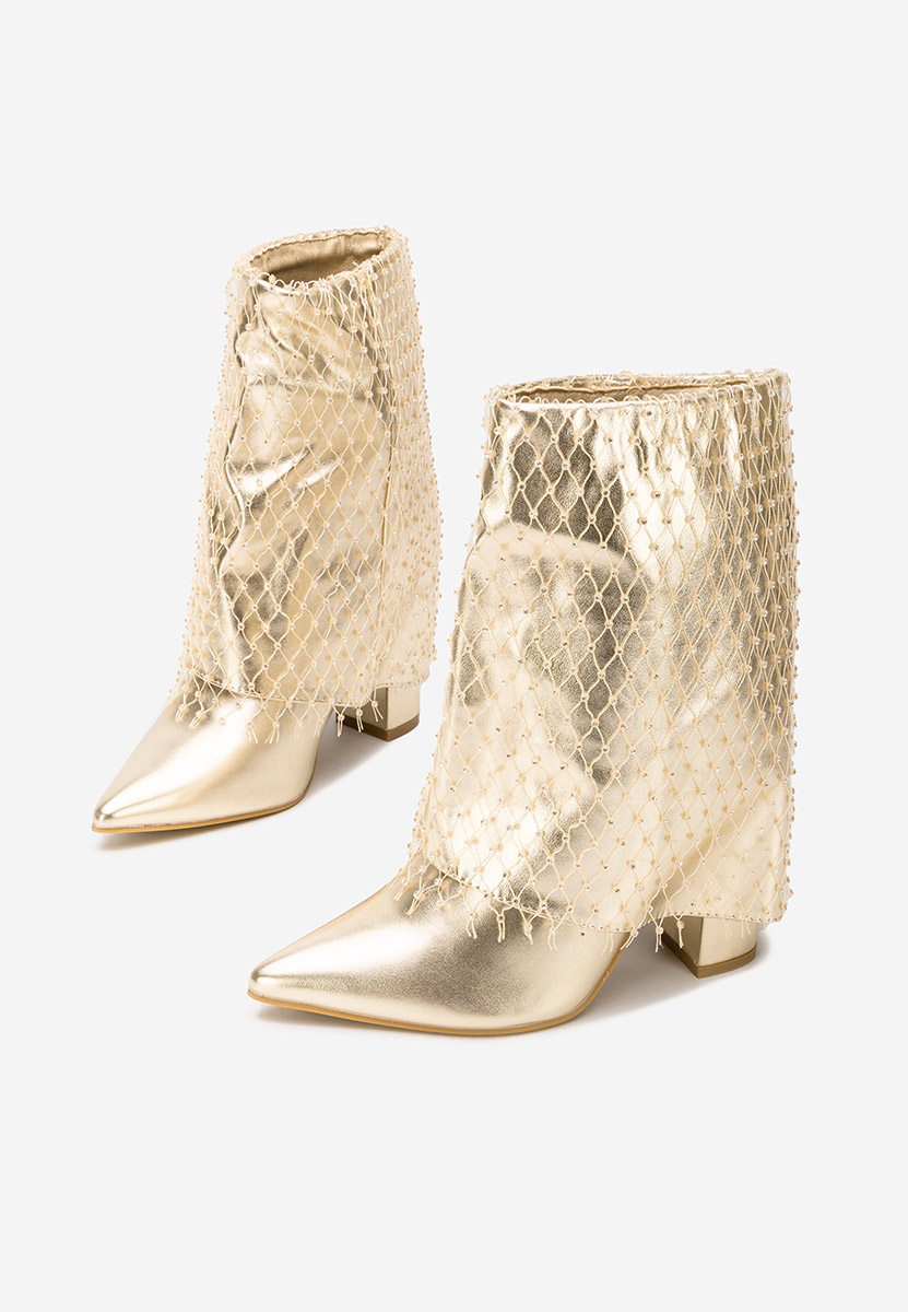 Tronchetti con tacco largo Almaria V2 oro