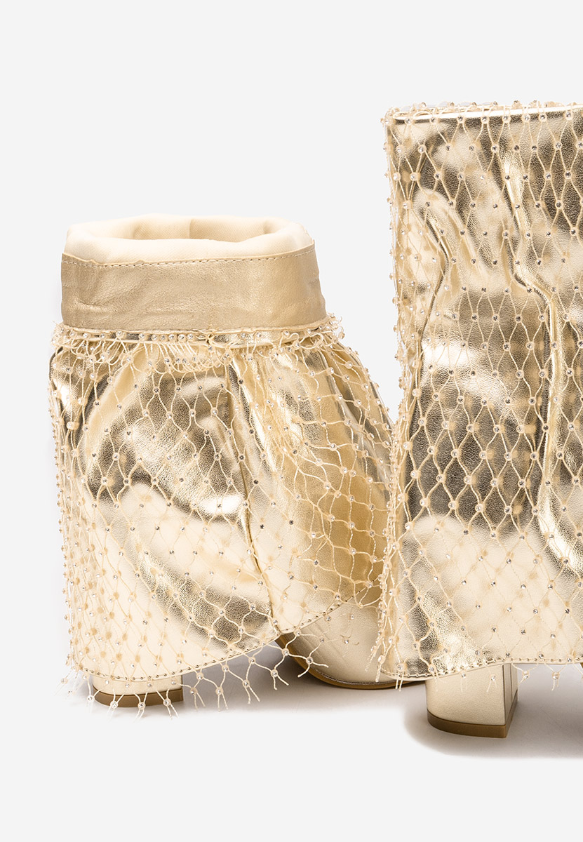 Tronchetti con tacco largo Almaria V2 oro