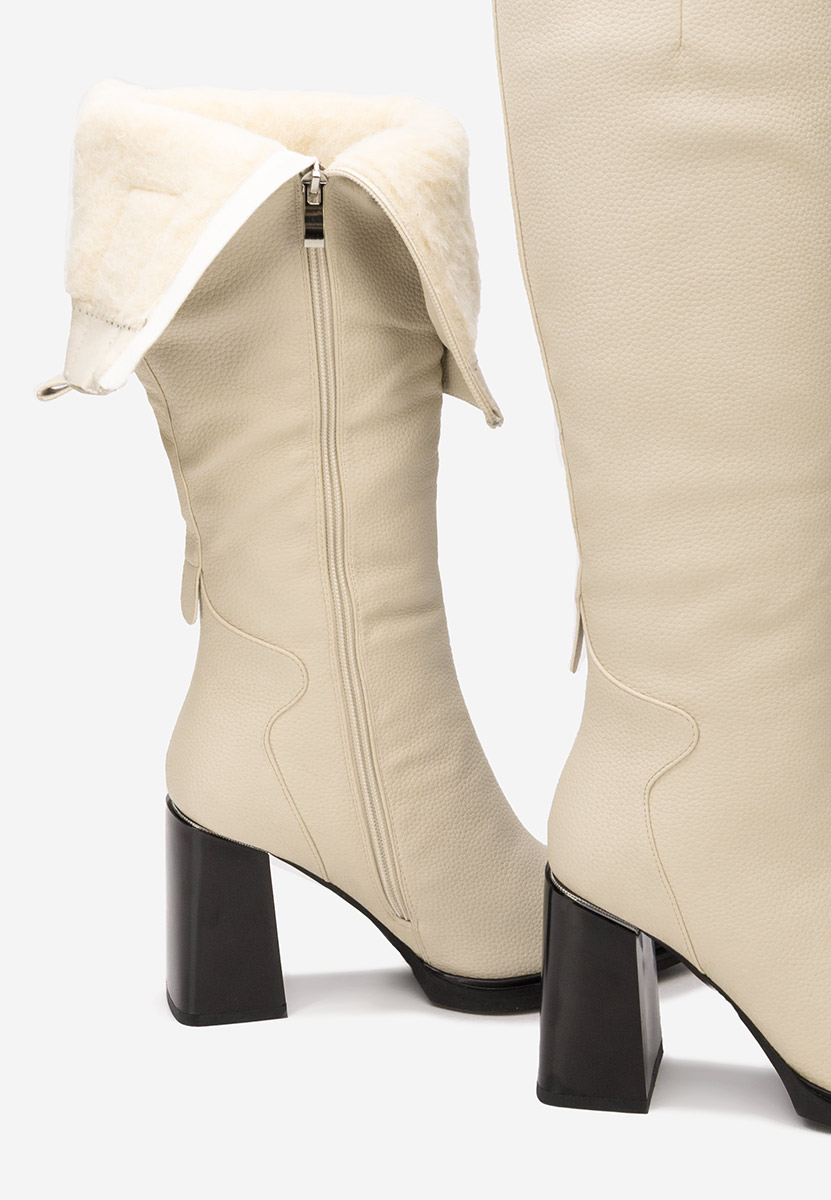 Stivali con tacco Ricardia beige