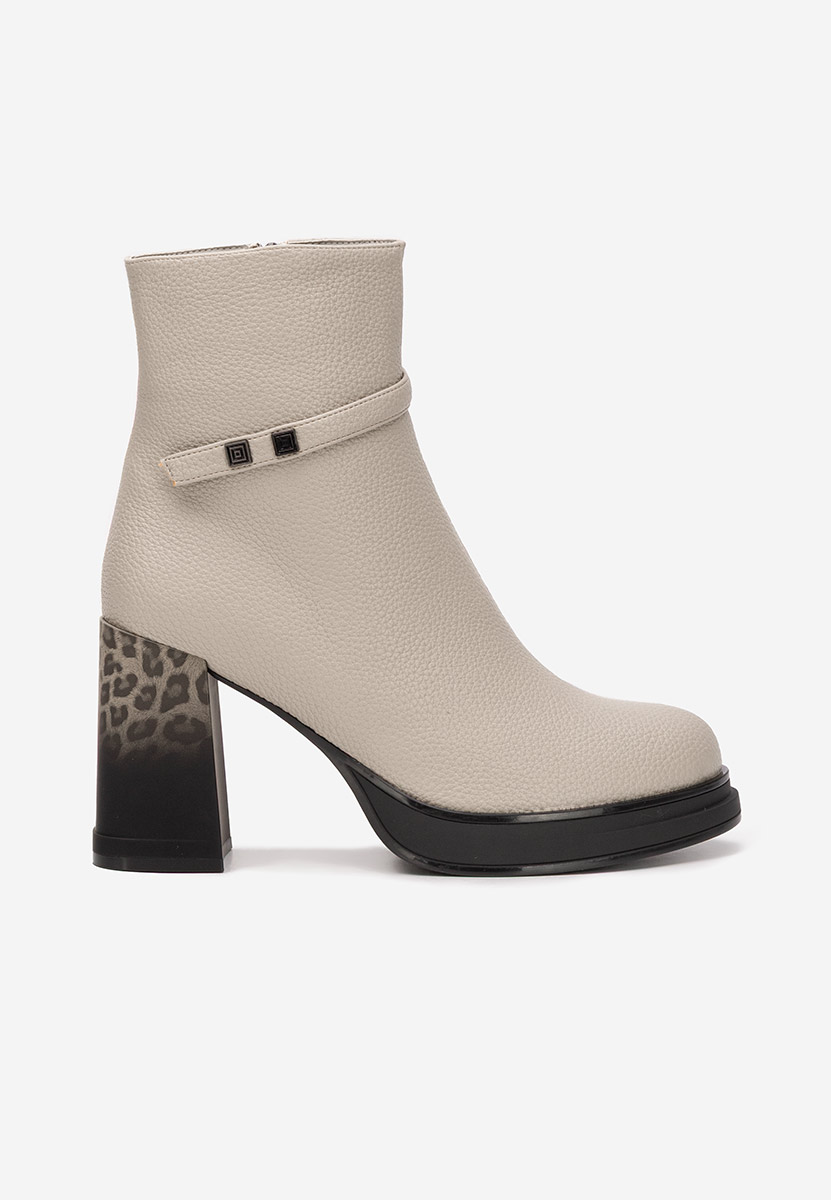 Tronchetti con tacco largo Rannia grigio