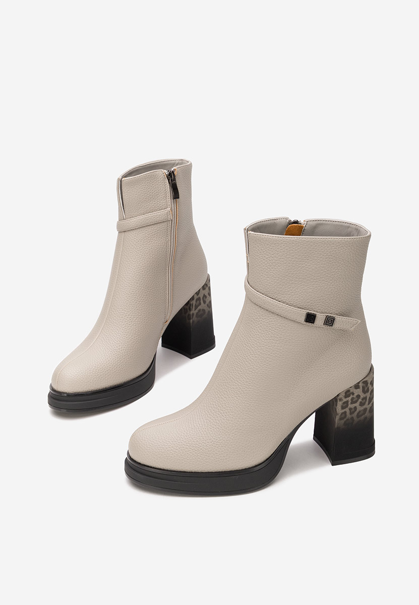 Tronchetti con tacco largo Rannia grigio