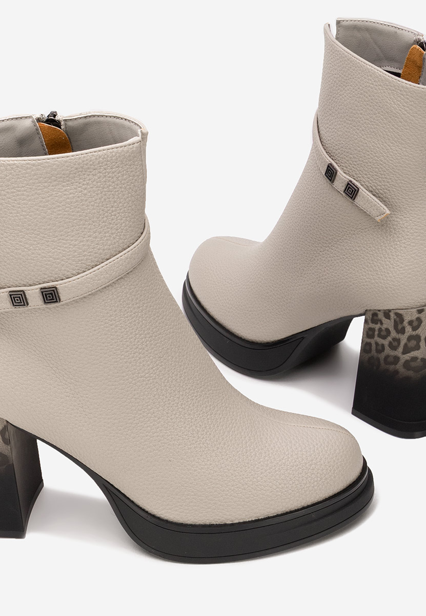 Tronchetti con tacco largo Rannia grigio