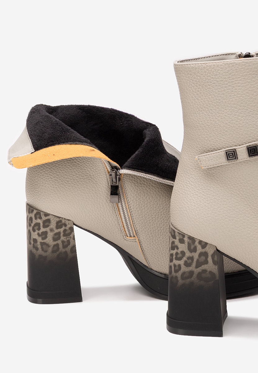 Tronchetti con tacco largo Rannia grigio