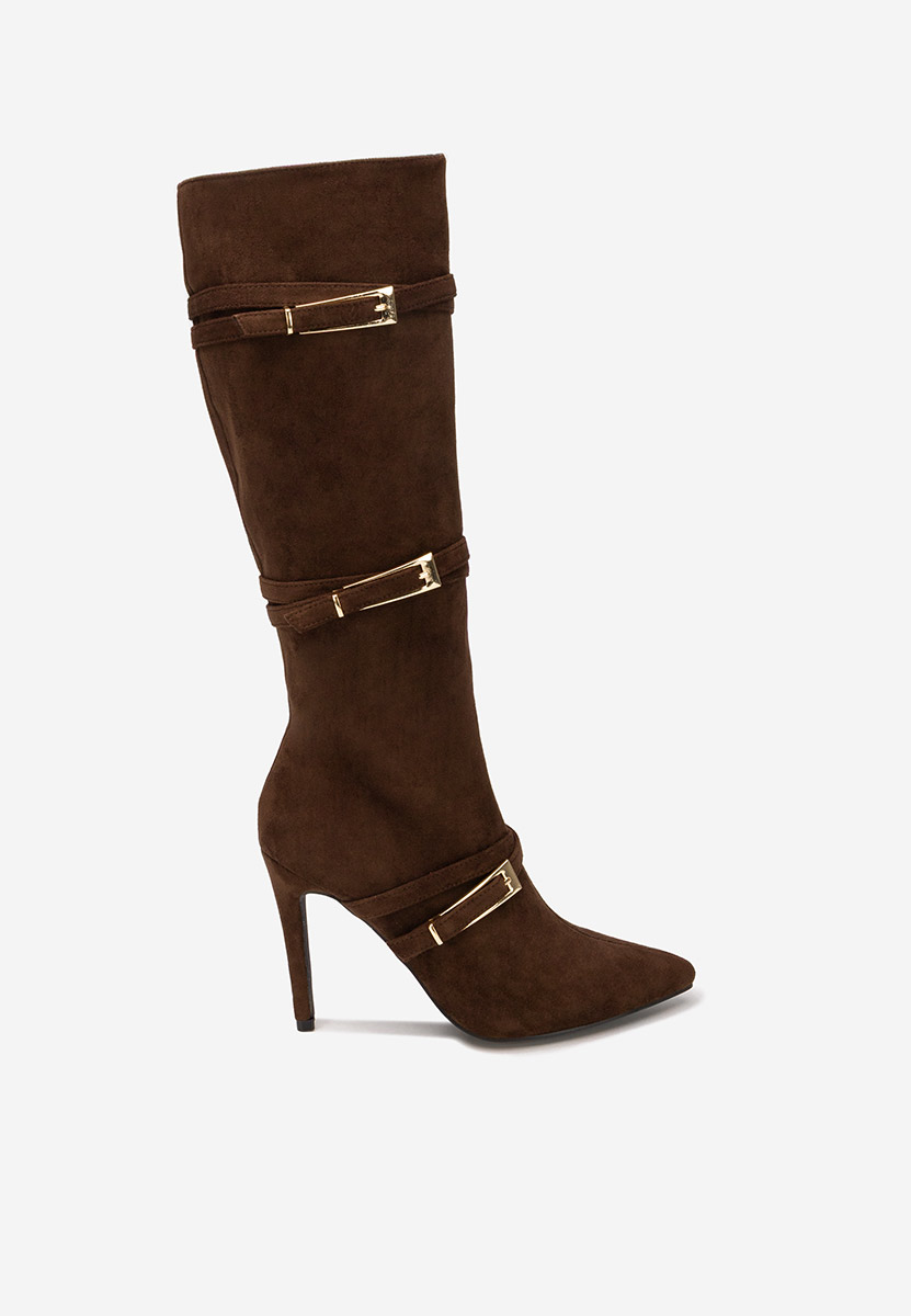 Stivali tacco a spillo Ernesia marrone