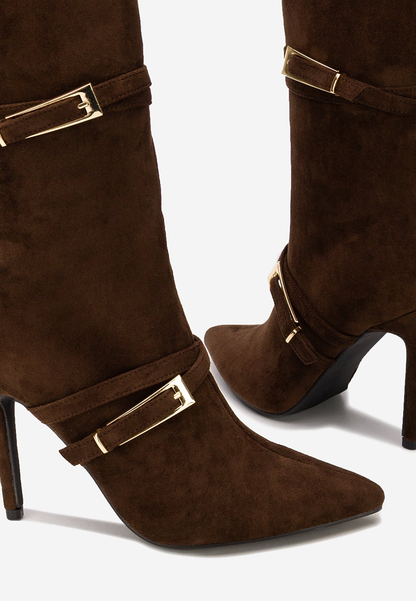 Stivali tacco a spillo Ernesia marrone