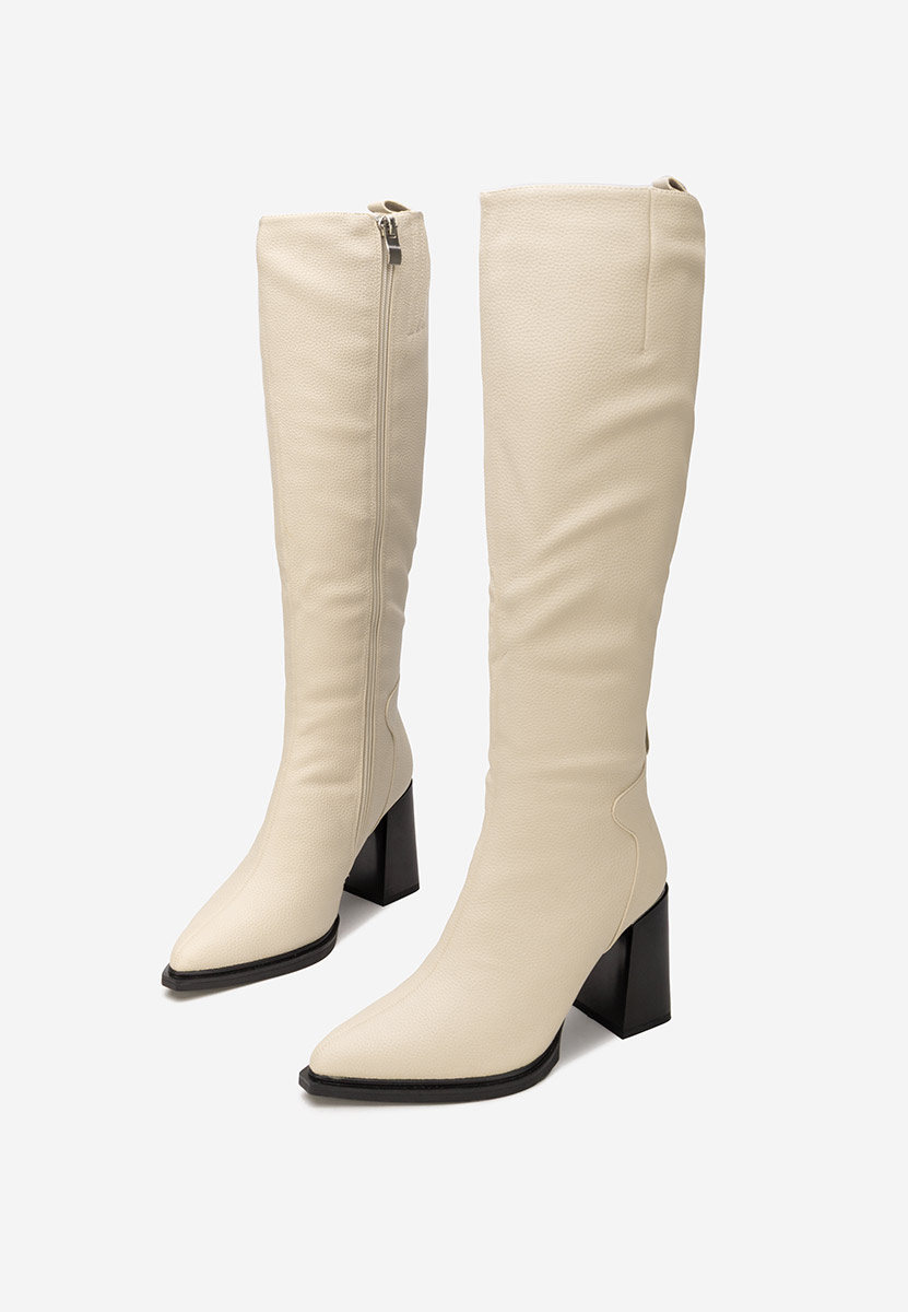 Stivali con tacco Ricardia beige