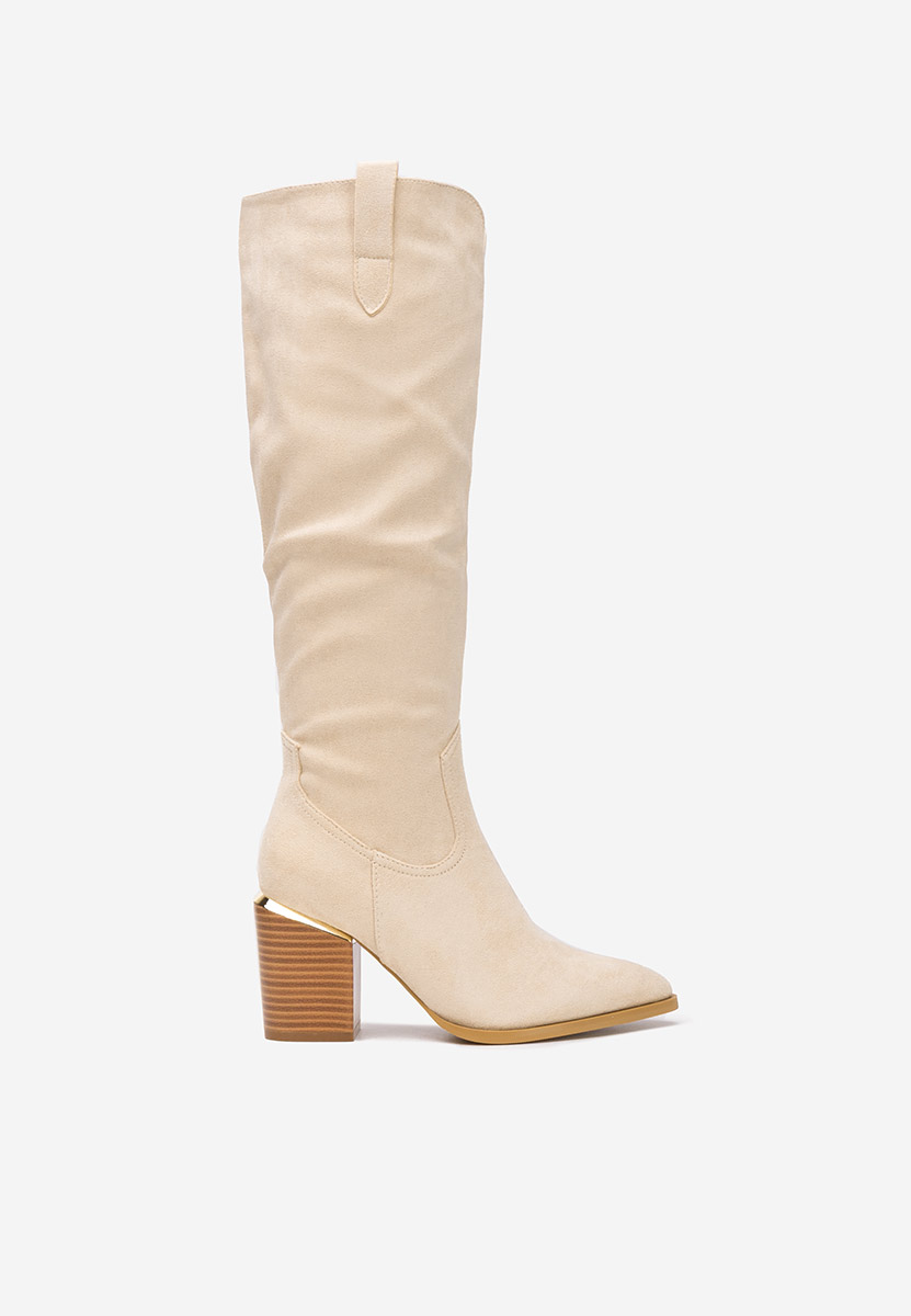 Stivali con tacco Jasaria beige