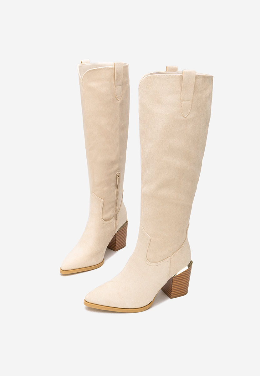 Stivali con tacco Jasaria beige