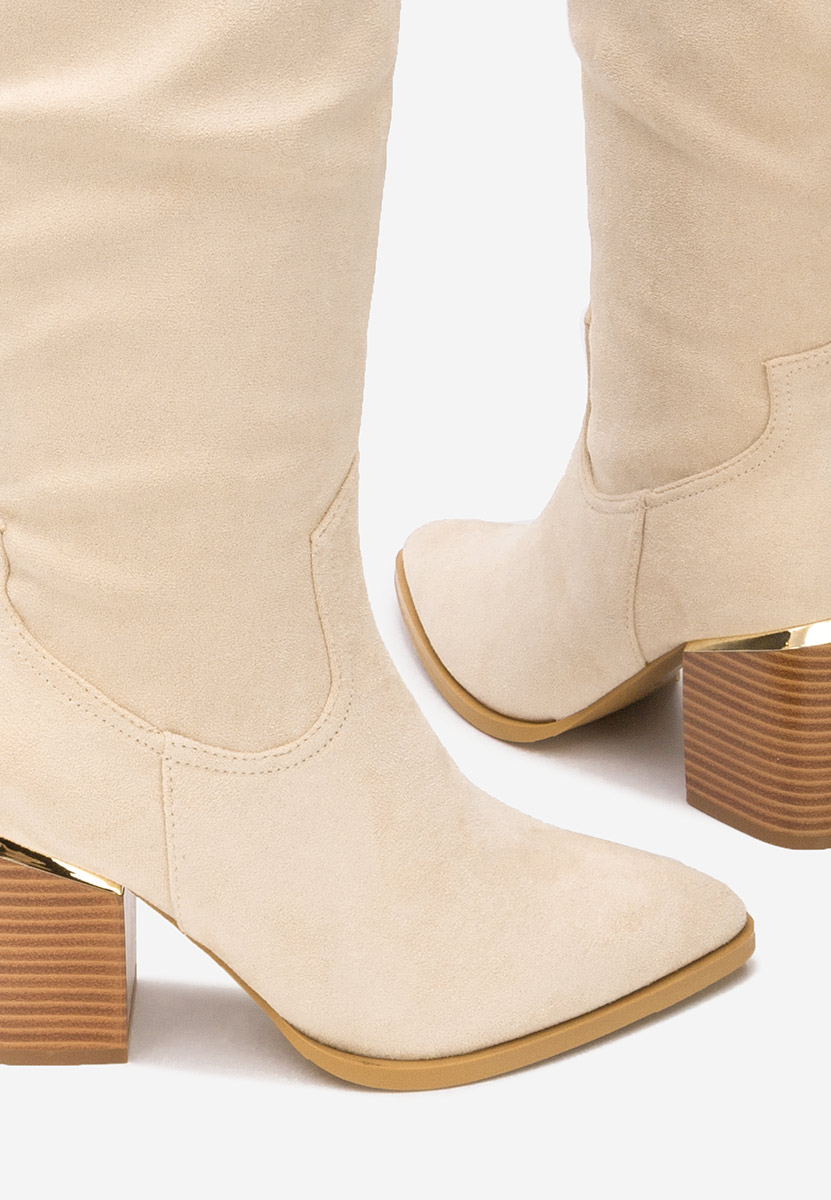 Stivali con tacco Jasaria beige