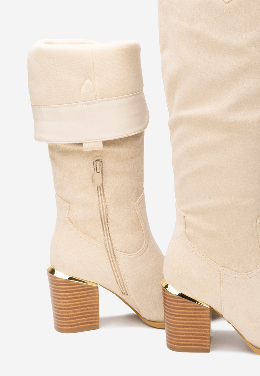 Stivali con tacco Jasaria beige