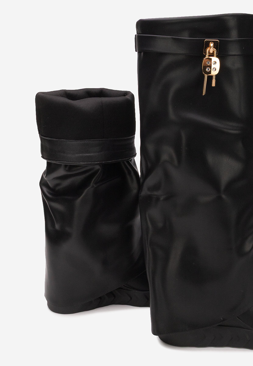 Stivali zeppa interna Nero Ipira