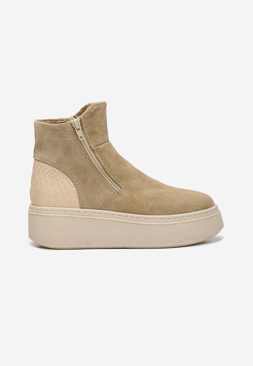 Stivaletti in pelle Andiora beige