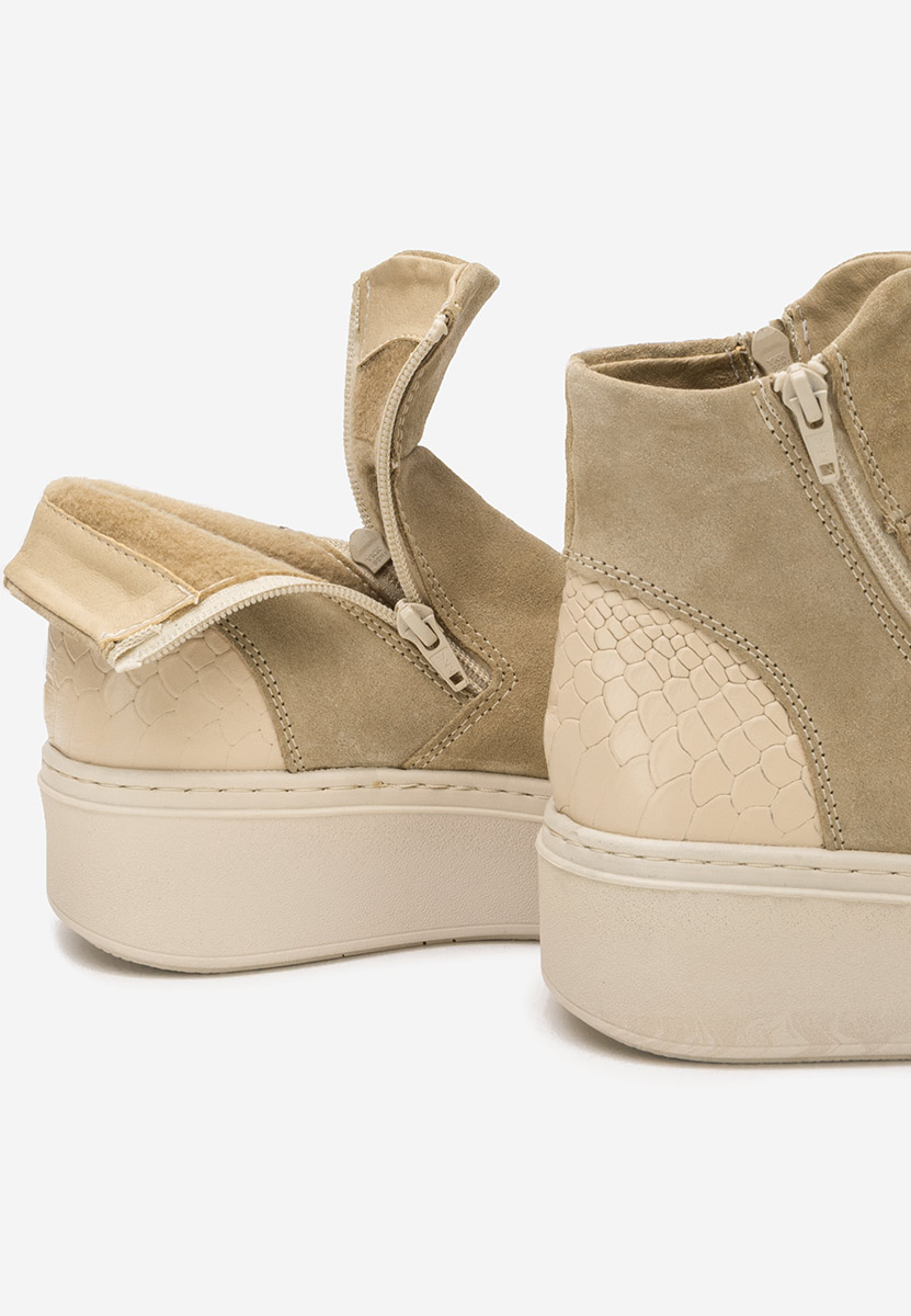 Stivaletti in pelle Andiora beige