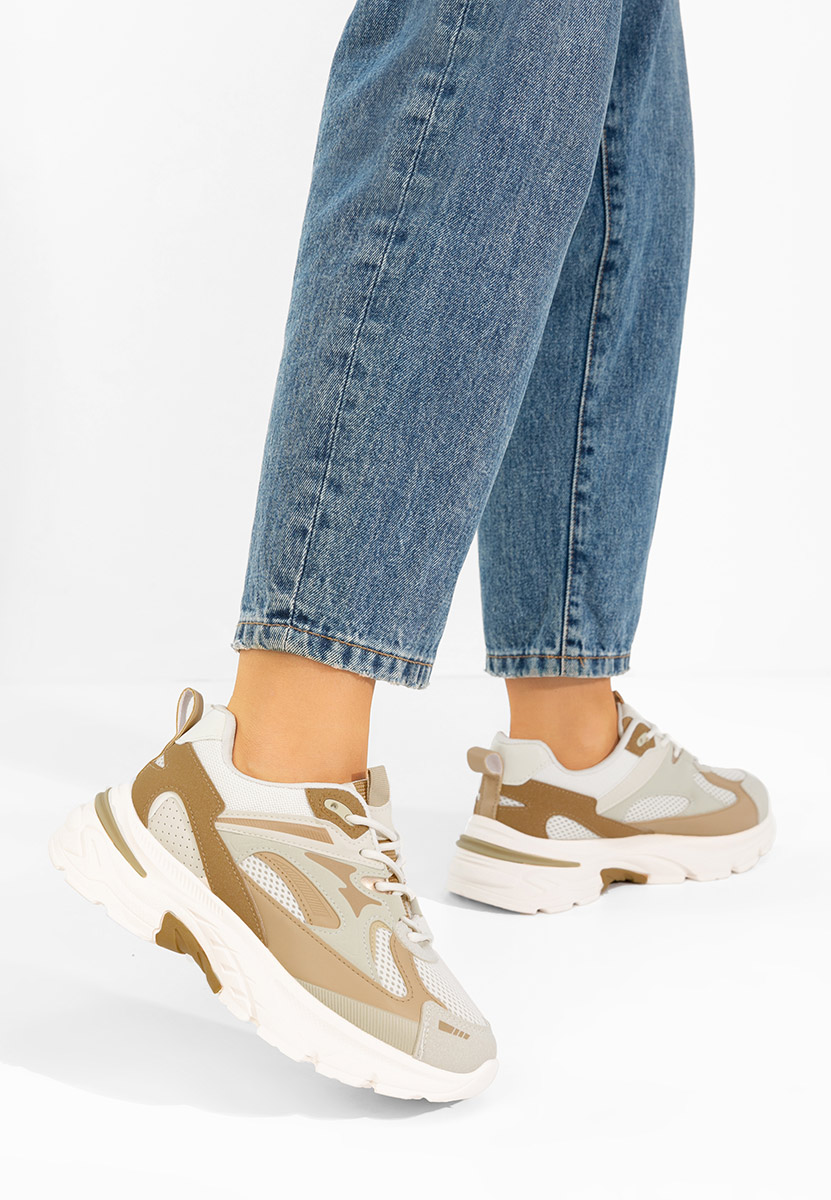 Sneakers con plateau Zoriva cachi