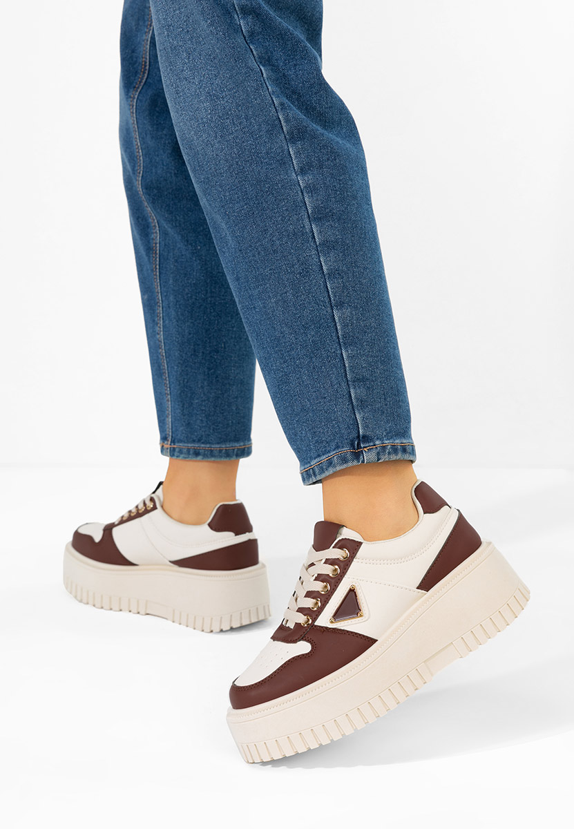Sneakers con plateau Madaline granata