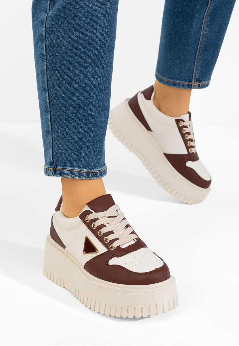 Sneakers con plateau Madaline granata