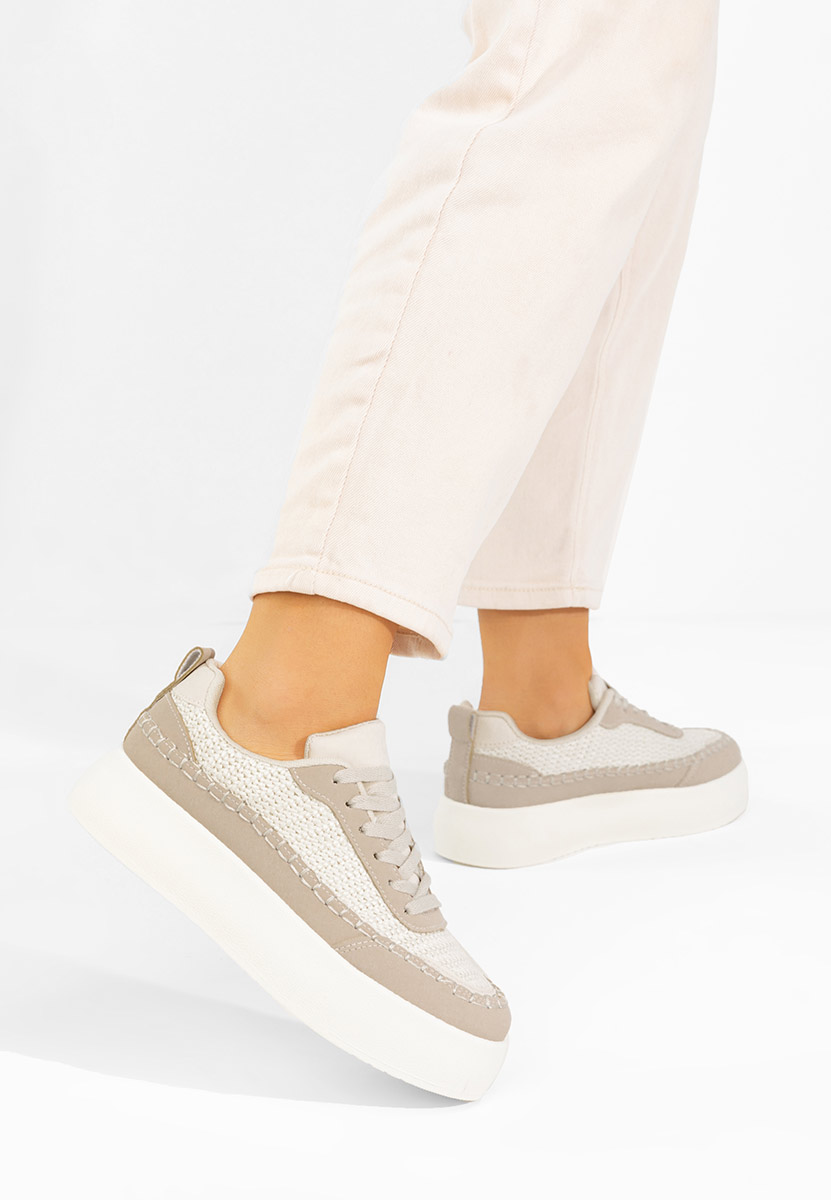 Sneakers con zeppa Cecila beige