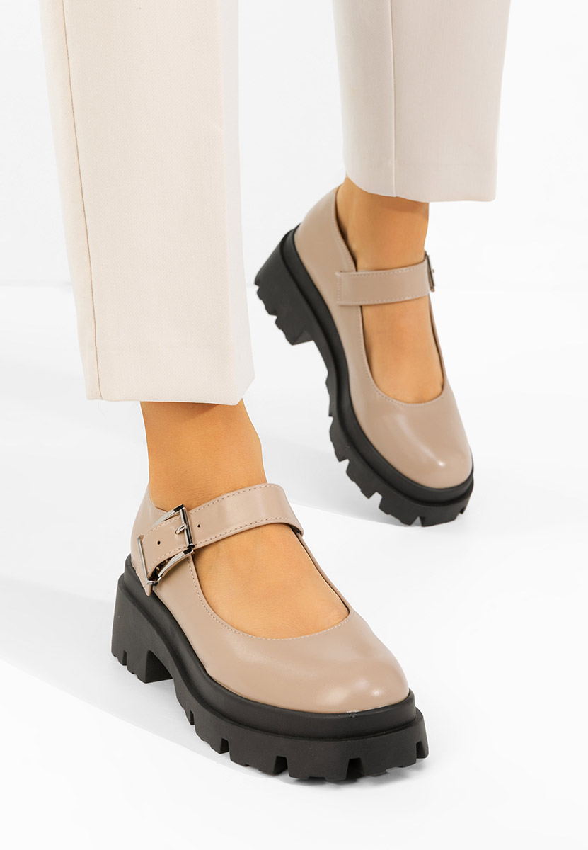 Scarpe con plateau Masovia beige