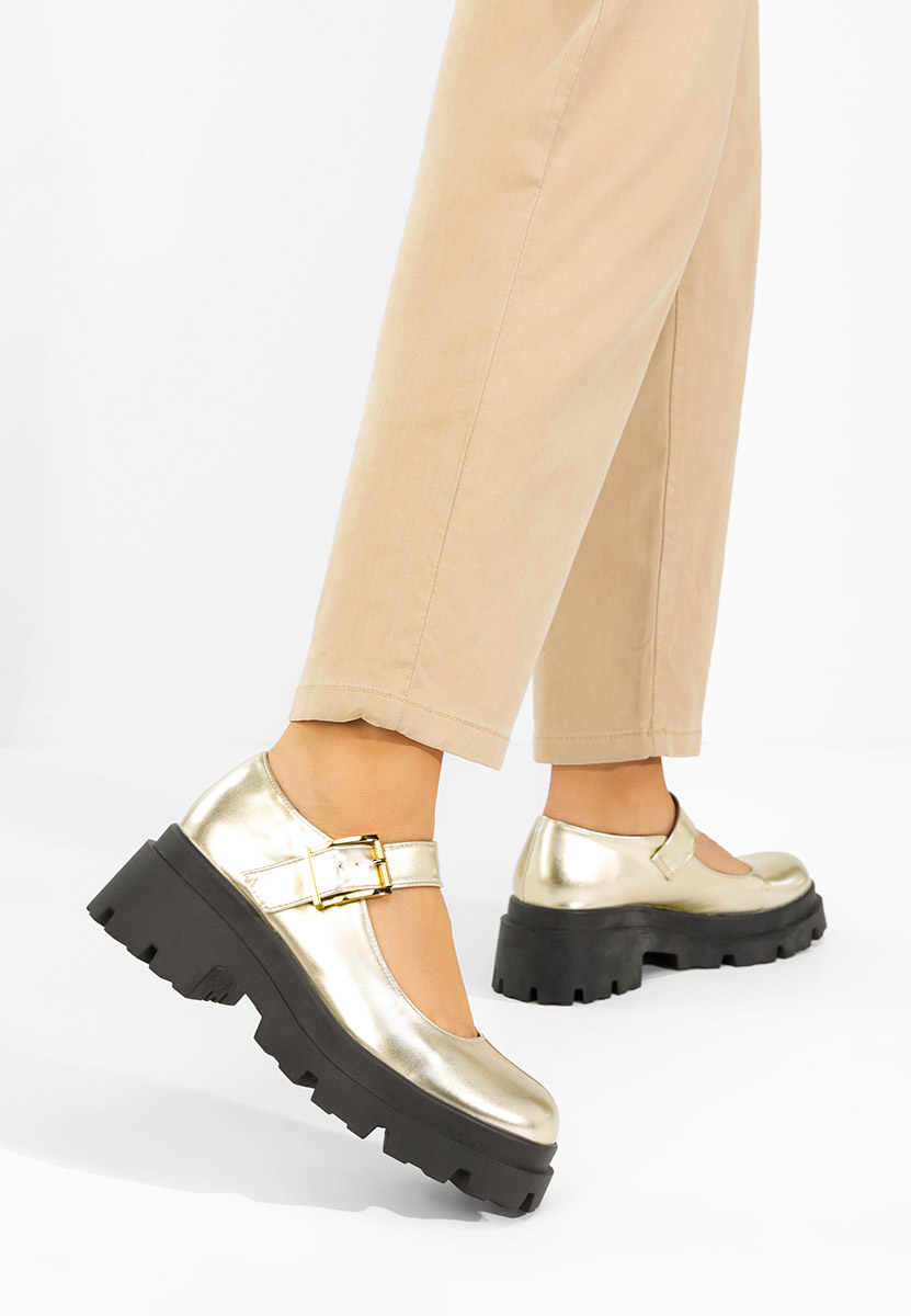 Scarpe con plateau Masovia oro