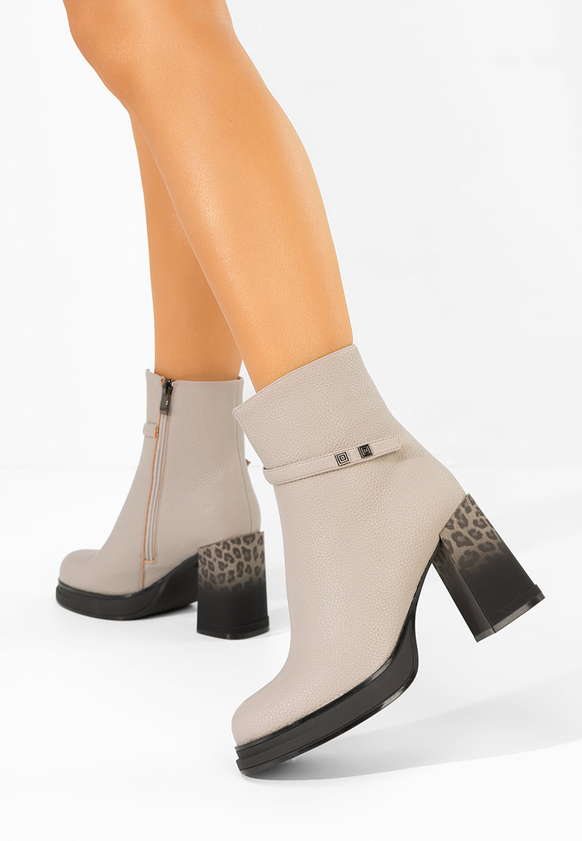 Tronchetti con tacco largo Rannia grigio