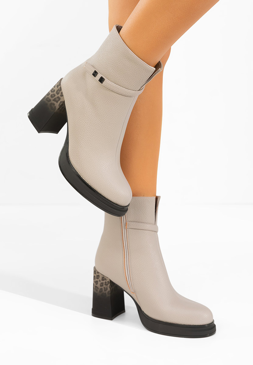 Tronchetti con tacco largo Rannia grigio