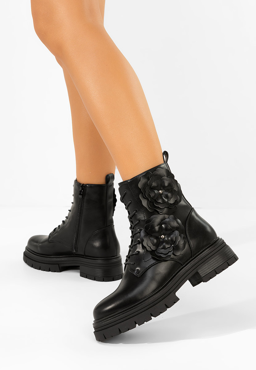 Stivaletti con plateau Penda nero