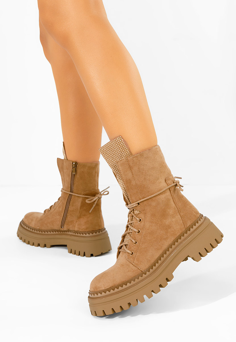 Scarponcini donna Siennara camel