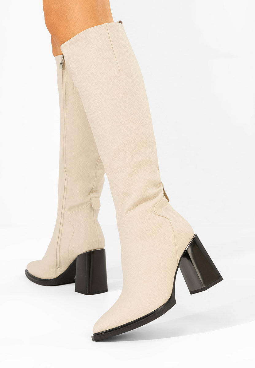 Stivali con tacco Ricardia beige