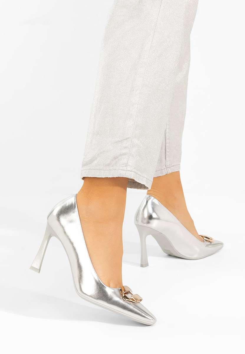 Décolleté tacco a spillo Xeresa argento