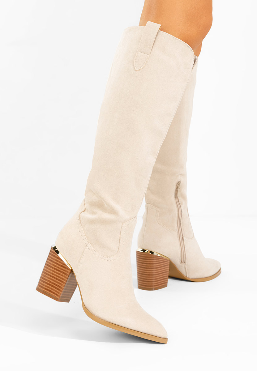 Stivali con tacco Jasaria beige