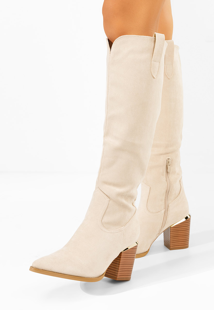 Stivali con tacco Jasaria beige