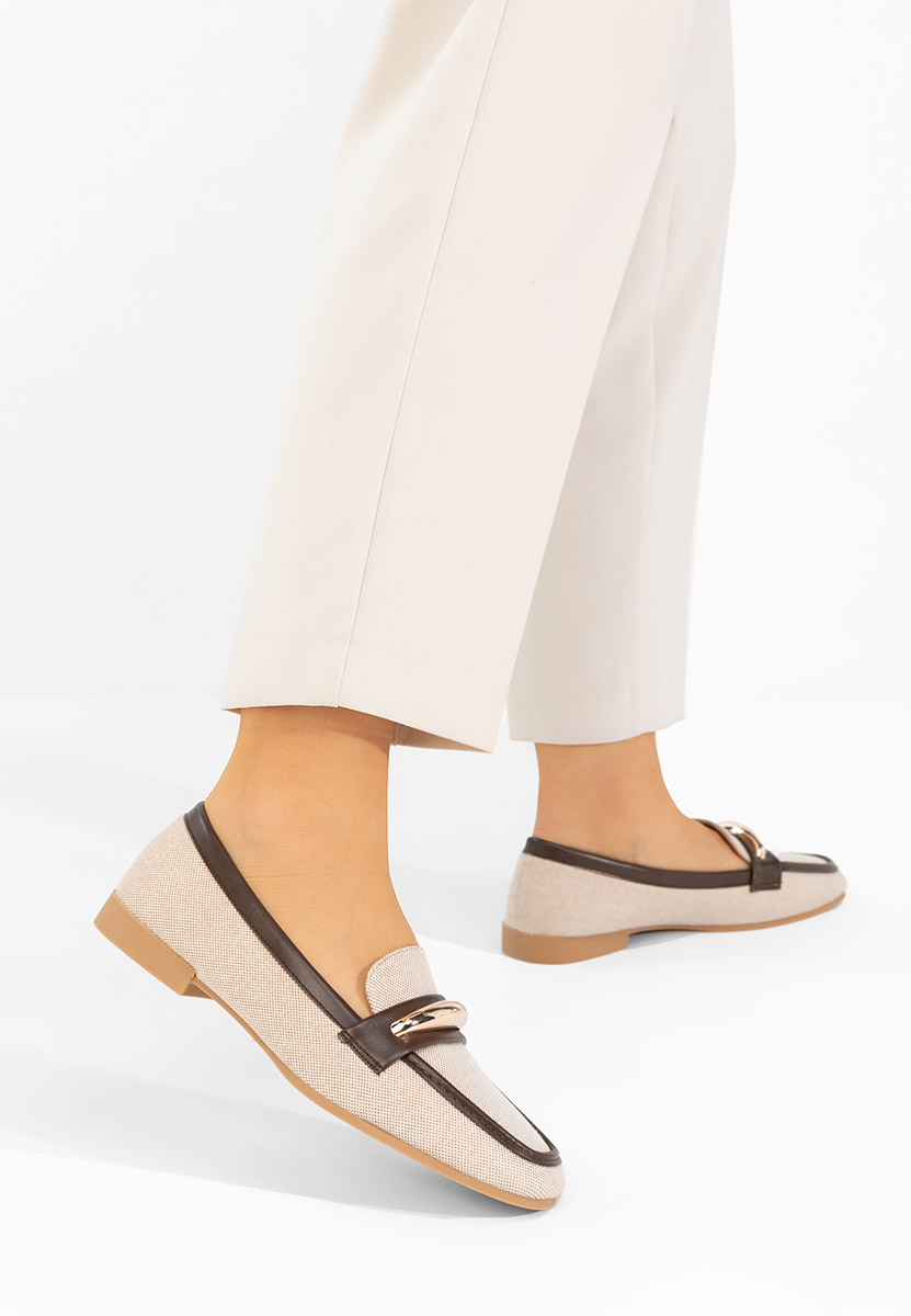 Mocassini da donna Meliania beige